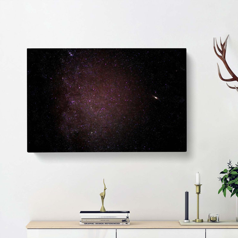 Starry Sky In Pink In Abstract - Wrapped Canvas, 40cm H x 60cm W x 3cm D