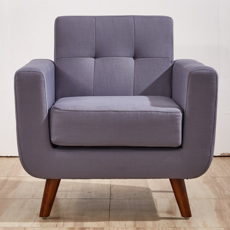 Zohaib Upholstered Accent Chair, Taupe Gray