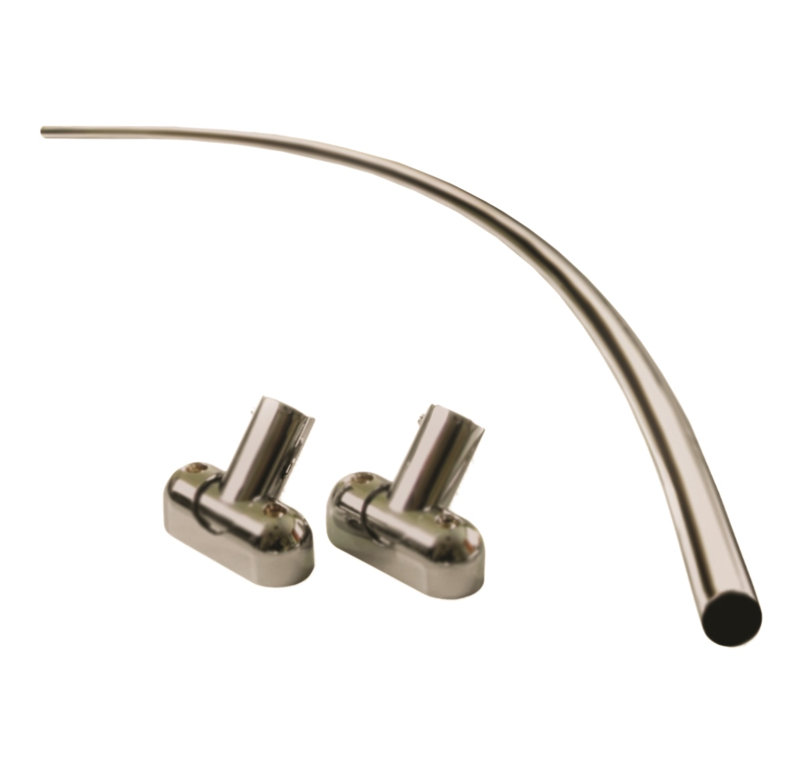 Tringle courbée 60 po pour rideau de douche, Nickel brossé