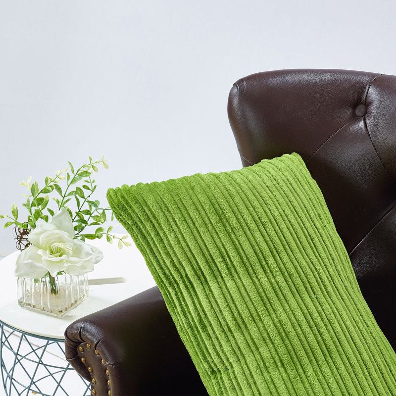 Housse de coussin rectangulaire en flanelle nervurée, Yeux verts
