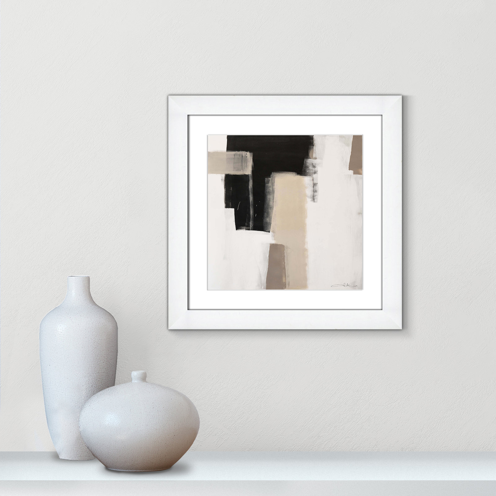 Earth Scapes I Print, 18.5" H x 18.5" W x 1.25" D, White Cube Framed