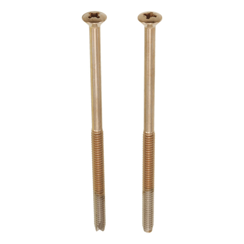 Longer Escutcheon Trim Screws, Brilliance Champagne Bronze
