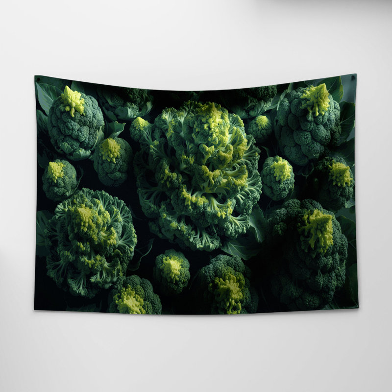 Tapisserie murale légumes Romanesco, 51 po x 60 po