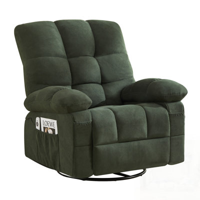 Massage Swivel Recliner Chair with Vibration, Heating, and USB Port for Comfort and Relaxation in the Living Room