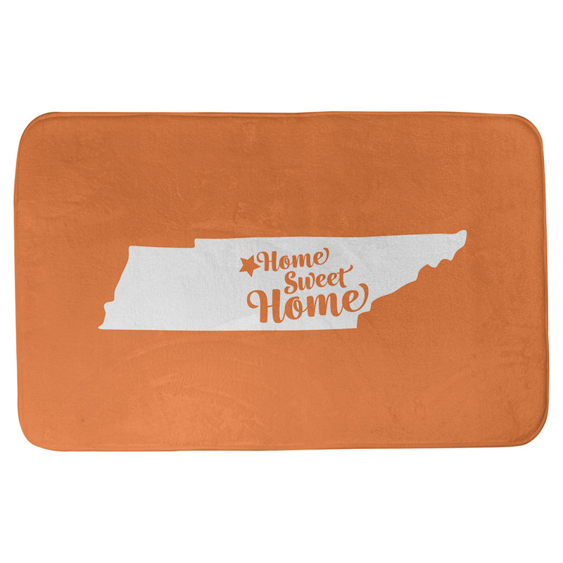 Tapis pour salle de bain à la maison, l 17 po x L 21 po, Orange