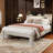 Farmhouse Wooden Bed Frame with Storage Headboard, Wood Platform Bed Frame with Charging Station & Led Lights-2119601722-2130857582
