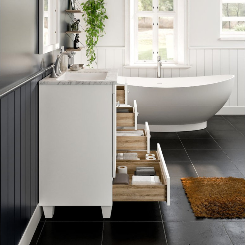 Ensemble de meuble-lavabo simple 30 po Yena, Bleu très foncé