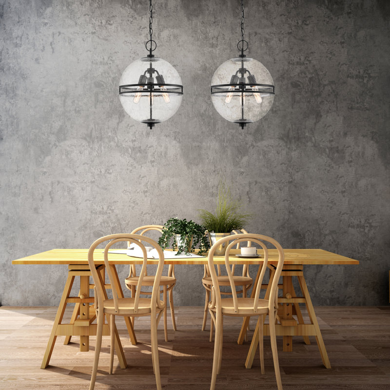 Luminaire suspendu sphère unique 3 lumières Amandine
