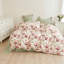 Ensemble de couette 7 pièces en coton naturel Blooming Glowed Floral, format Queen-136218727