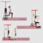 Machine à câble Soozier, machine LAT avec stations de poulie haute et basse, machine à rangée de câbles avec siège réglable et repose-pieds rabattable, pour la salle de gym à domicile, noir et rouge