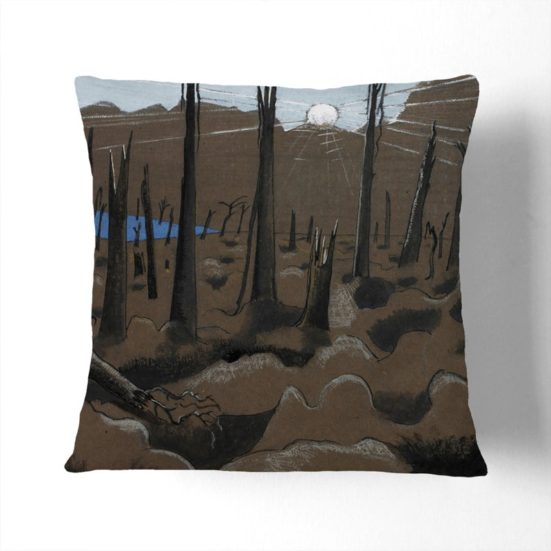 Sunrise Square Throw Cushion, 40cm H x 40cm W x 15cm D