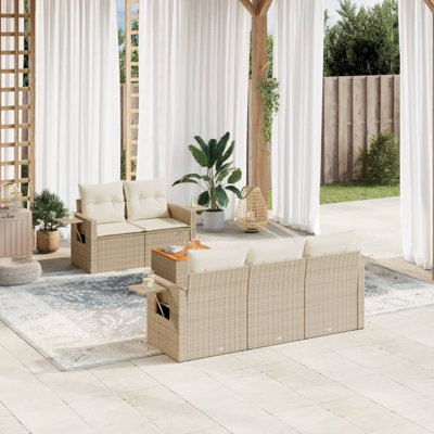  Ensemble de canapé de jardin beige