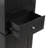 Bathroom Storage Cabinet In Black With Adjustable Shelf And Middle Front Drawer Tall Inner