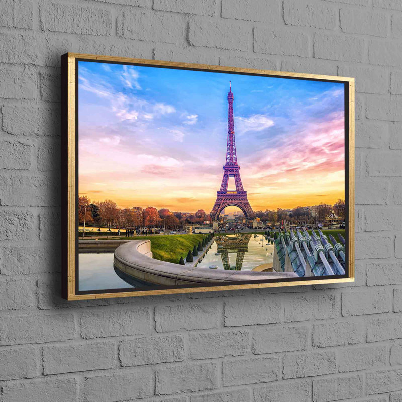 Print on Canvas, Gold, Floater Framed Print without Mat, 20 cm H x 30 cm W