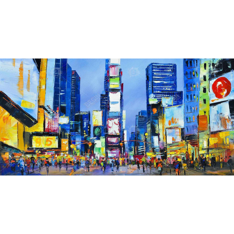 Cityscape in Times Square - Toile de chambre à coucher pour la décoration intérieure
