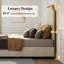 Lit plateforme tapissier très grand Duncanville, crème-87684936-89093345