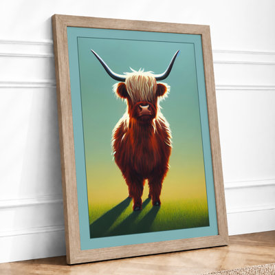 Highland Cattle Portrait Rustic - Print