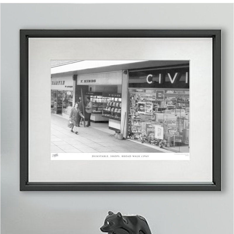 Dunstable, Shops, Broad Walk C1965 - Single Picture Frame Print, 40cm H X 50cm W x 2cm D