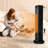 2-In-1 Portable Electric Tower Heater, Oscillating Space Heater for Indoor Use with Remote Control, 8H Timer, Three Heating Modes