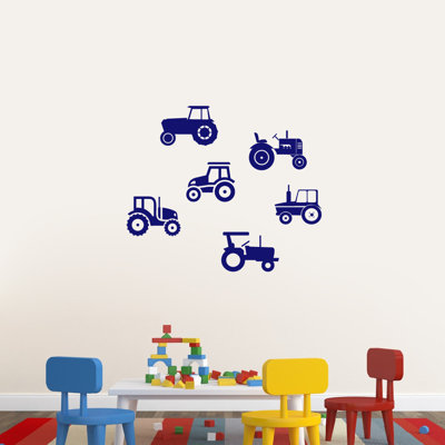 Décalcomanie murale tracteurs