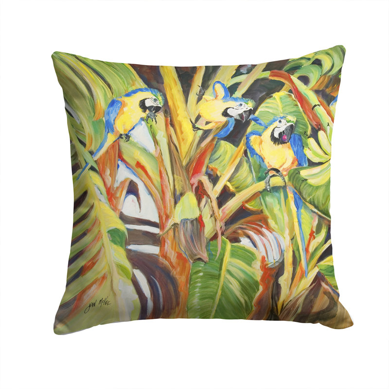 Coussin décoratif intérieur / extérieur Parrot Parrots, H 14 po x l 14 po x P 4 po