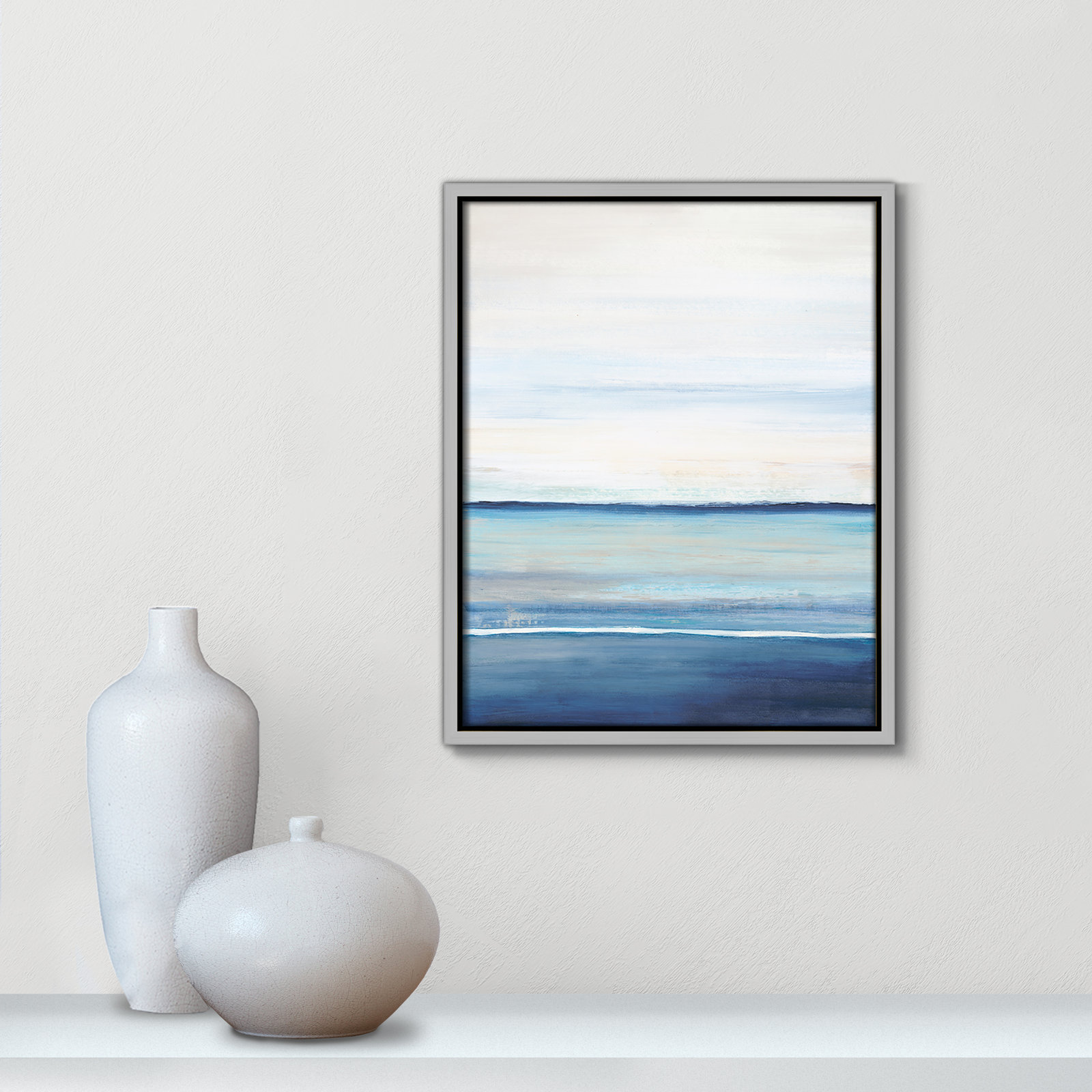 Distant Whispers by Filippo Ioco - Painting Print, Silver Framed Canvas, 15.5" H x 12.5" W x 2" D