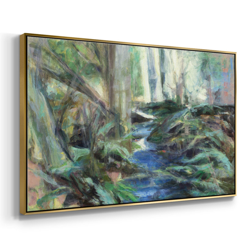 «Ramble Blues», reproduction sur toile tendue, H 41 po x l 27 po x P 2 po, Toile avec cadre doré