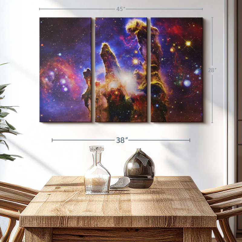 Espace «Nebulae And Stars», reproduction sur toile, H 28 po x l 45 po