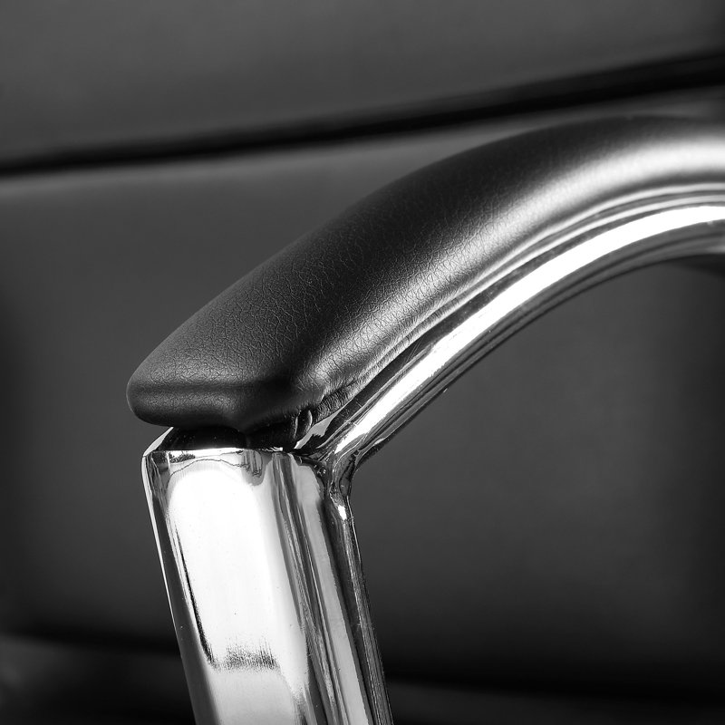 Conference Chair, Chrome Steel, Black