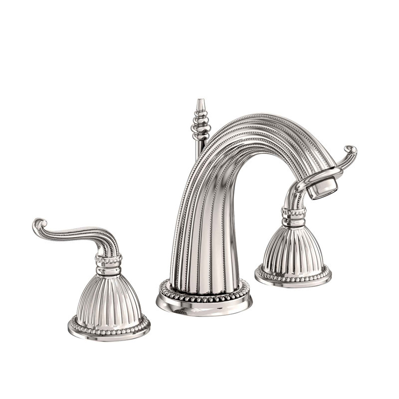 Alexandria Widespread Bathroom Faucet with Drain Assembly, Polished Nickel