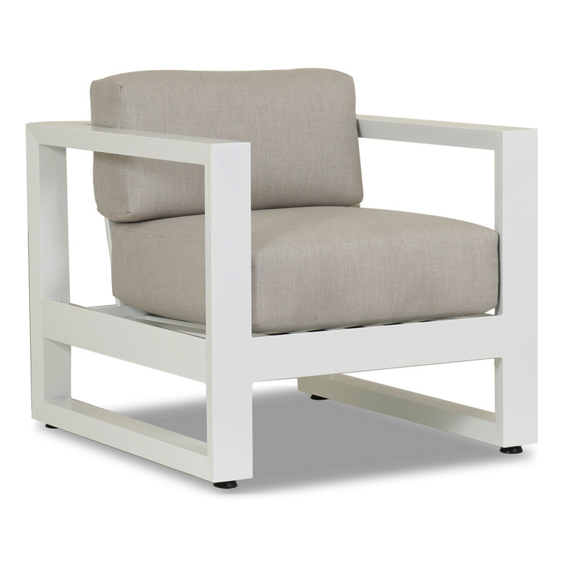 Newport Outdoor Lounge Chair, Cast Silver Sunbrella®