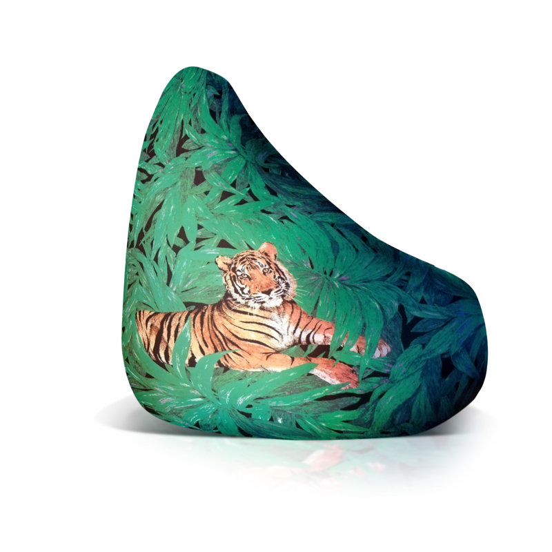 American Furniture Alliance Adult Bean Bag Chair, Green Leaf 