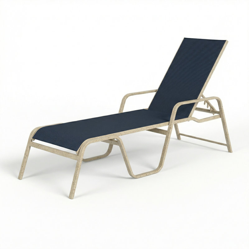 Chaise, Dupioni Sapphire Sling/Sandea