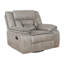 3-piece Upholstered Reclining Sofa Set Taupe-2122619190