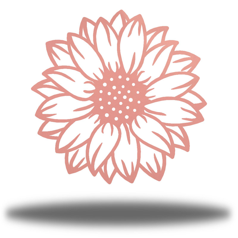 Décoration murale tournesol Nanke, H 30 po x l 30 po x P 0,0125 po, Rose