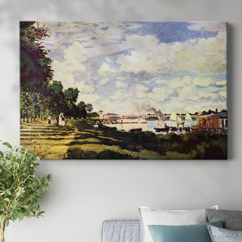 «Sailing at Argenteuil» par Monet-Gallery, toile tendue, H 12 po x l 18 po