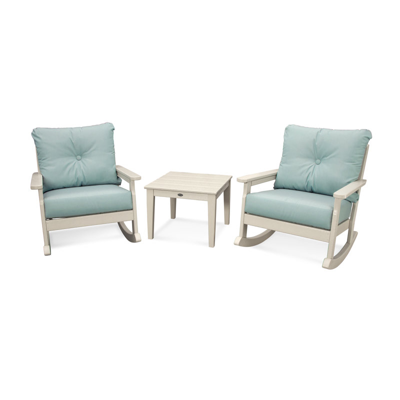 Vineyard 3-Piece Deep Seating Rocker Set, Sand, Spa