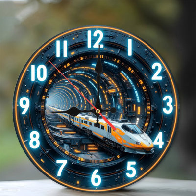 Horloge Sci Fi Train Tunnel