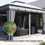 x 12 'Pavillon de jardin d'extérieur à double toit avec filet et rideaux