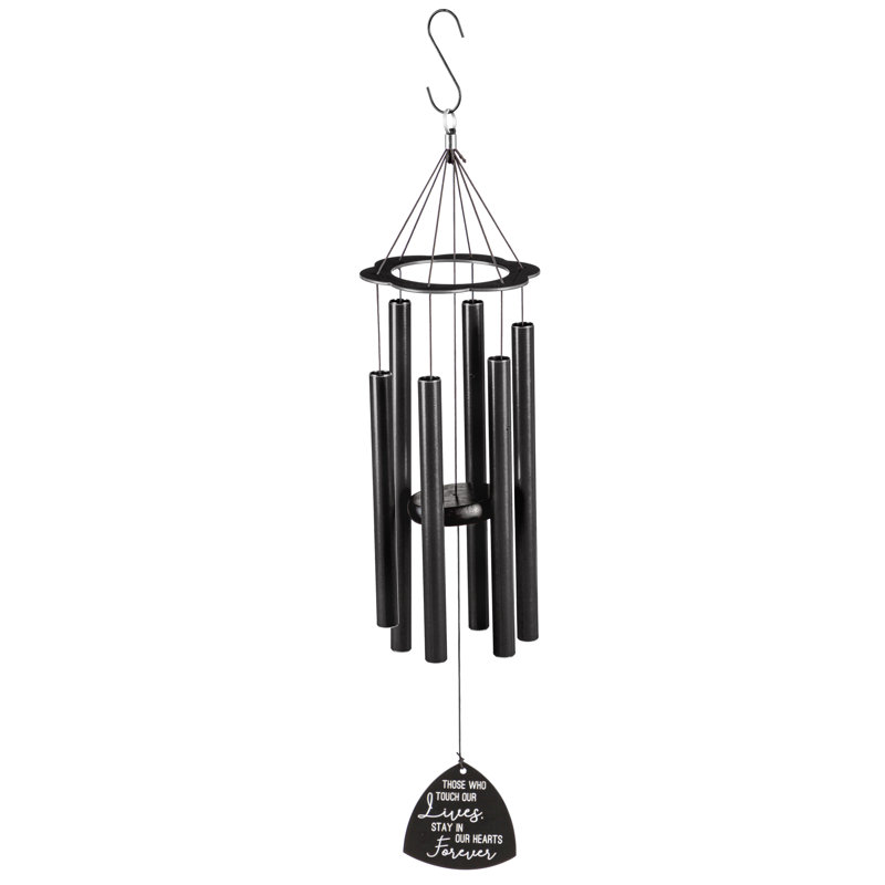 Fanie 30"H Laser Etched Metal Hand Tuned Windchime, "Those Who Touch Our Lives Stay in Our Hearts Forever", Scale "A"