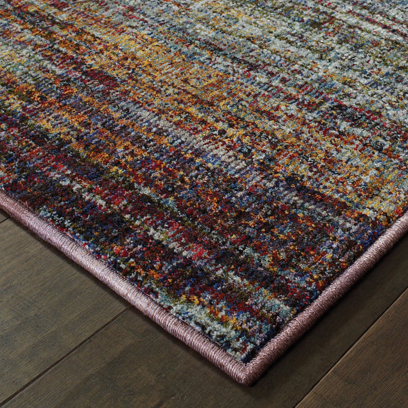 Synthetic Abstract Indoor Rug, Rectangle 1'10" x 3'2"