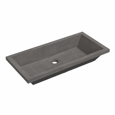 Lavabo de salle de bain encastré en béton 30 po Arcata