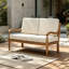 Causeuse d'extérieur en bois d'acacia avec coussins