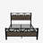 Industrial, Brown, Full Size Bed Frame, , Metal Multiple Support Legs, Rails, Headboard, , Bedroom Style, Fast Setup, Included Parts Industrial Slats, Rails Installation In Your Room