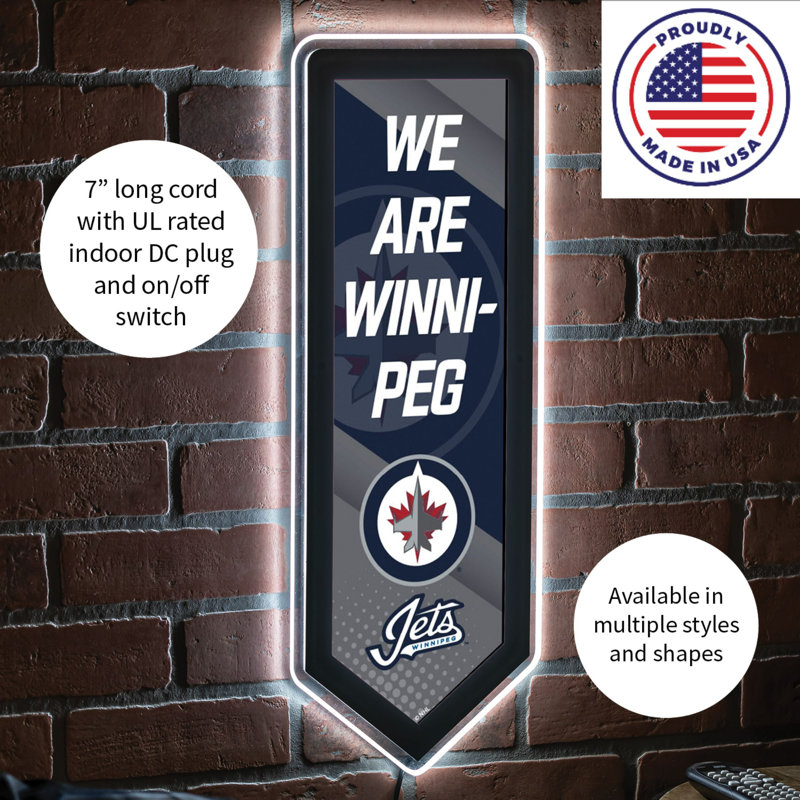 Enseigne murale NHL Team Pennant, Jets de Winnipeg