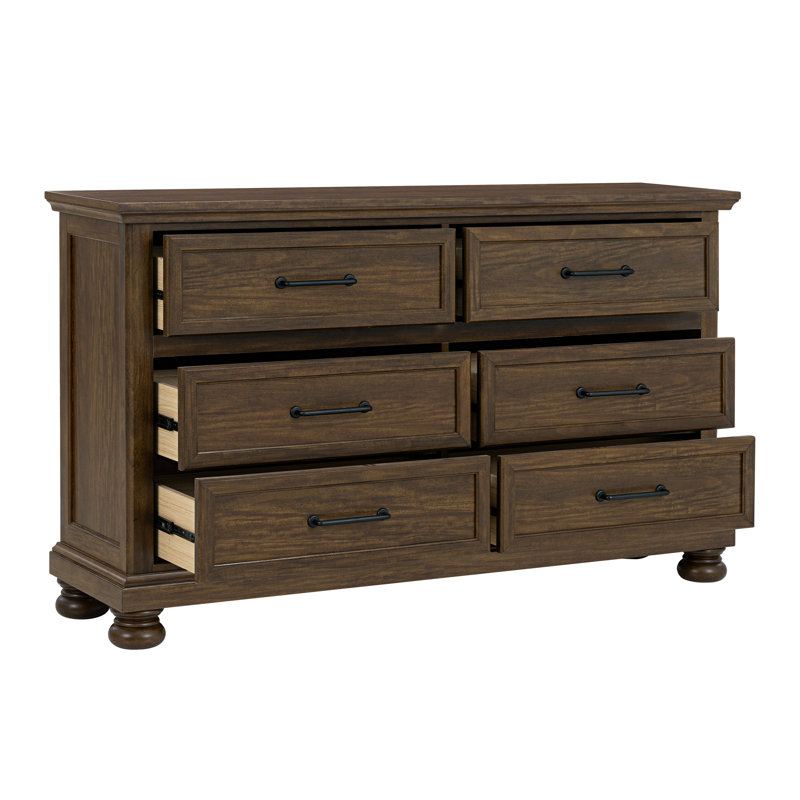 Dar Brown 6-Drawer Dresser