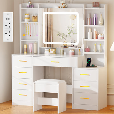 Elowen Dressing Table with Mirror