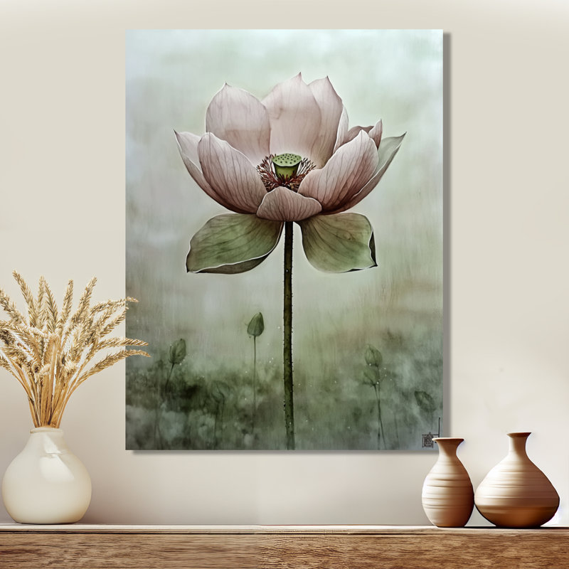 Vintage Bloom Of Peony II - Floral Metal Decor, Peony Metal Print, 32" H x 24" W
