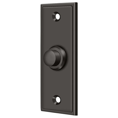 Deltana BBS333CR003 Bell Button, Rectangular Contemporary in PVD Polished Brass