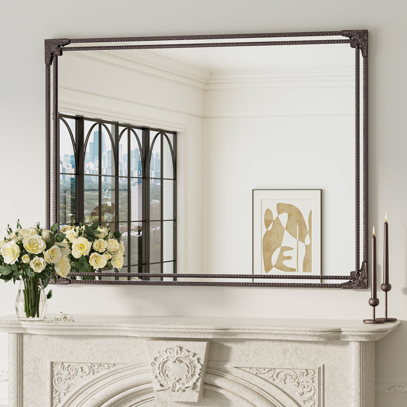 Miroir décoratif mural Berrilee, 48 po x 36 po, Bronze Antique